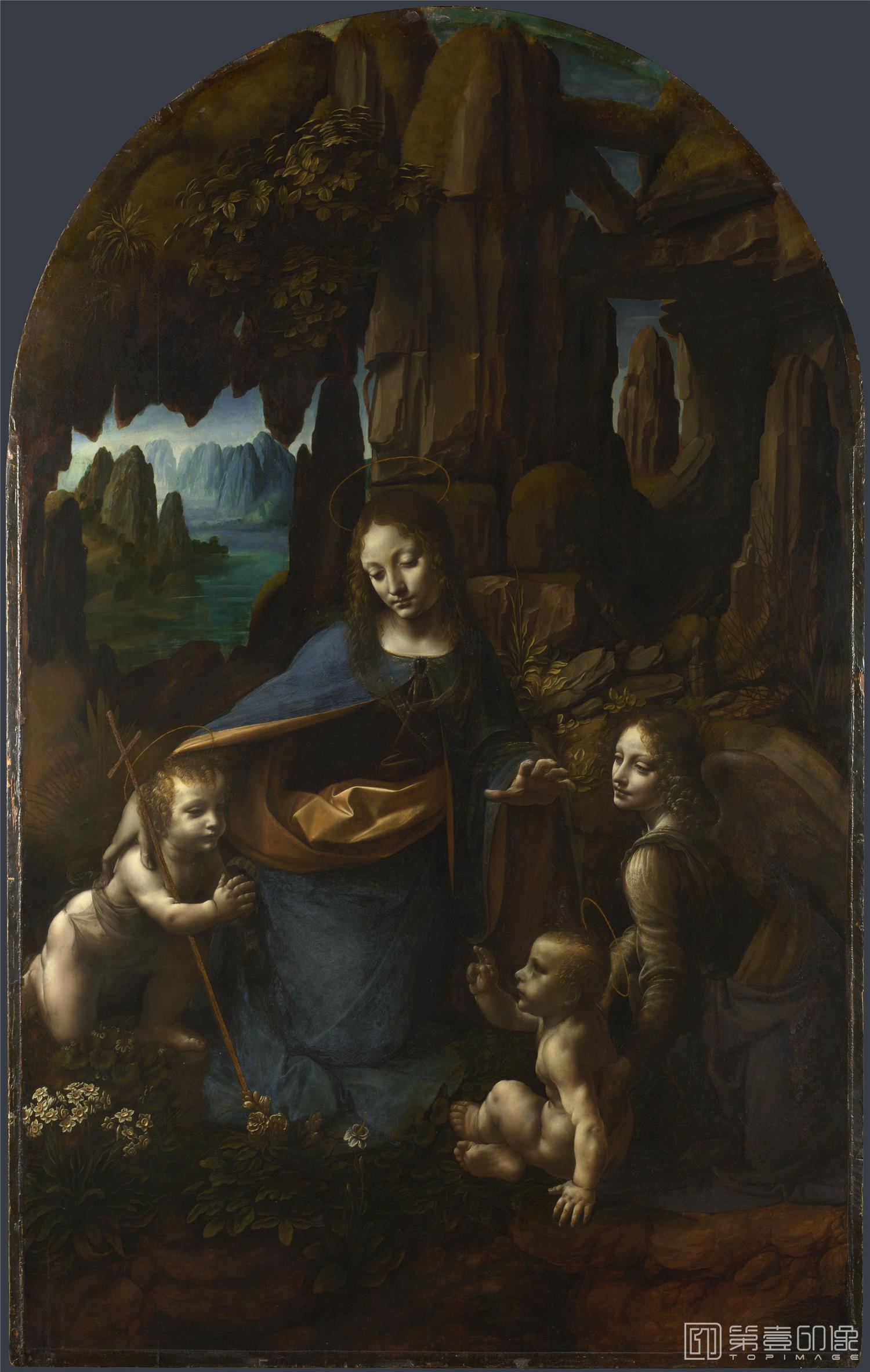 油画-大英博物馆藏画-Leonardo da Vinci - The Virgin of the Rocks-1577